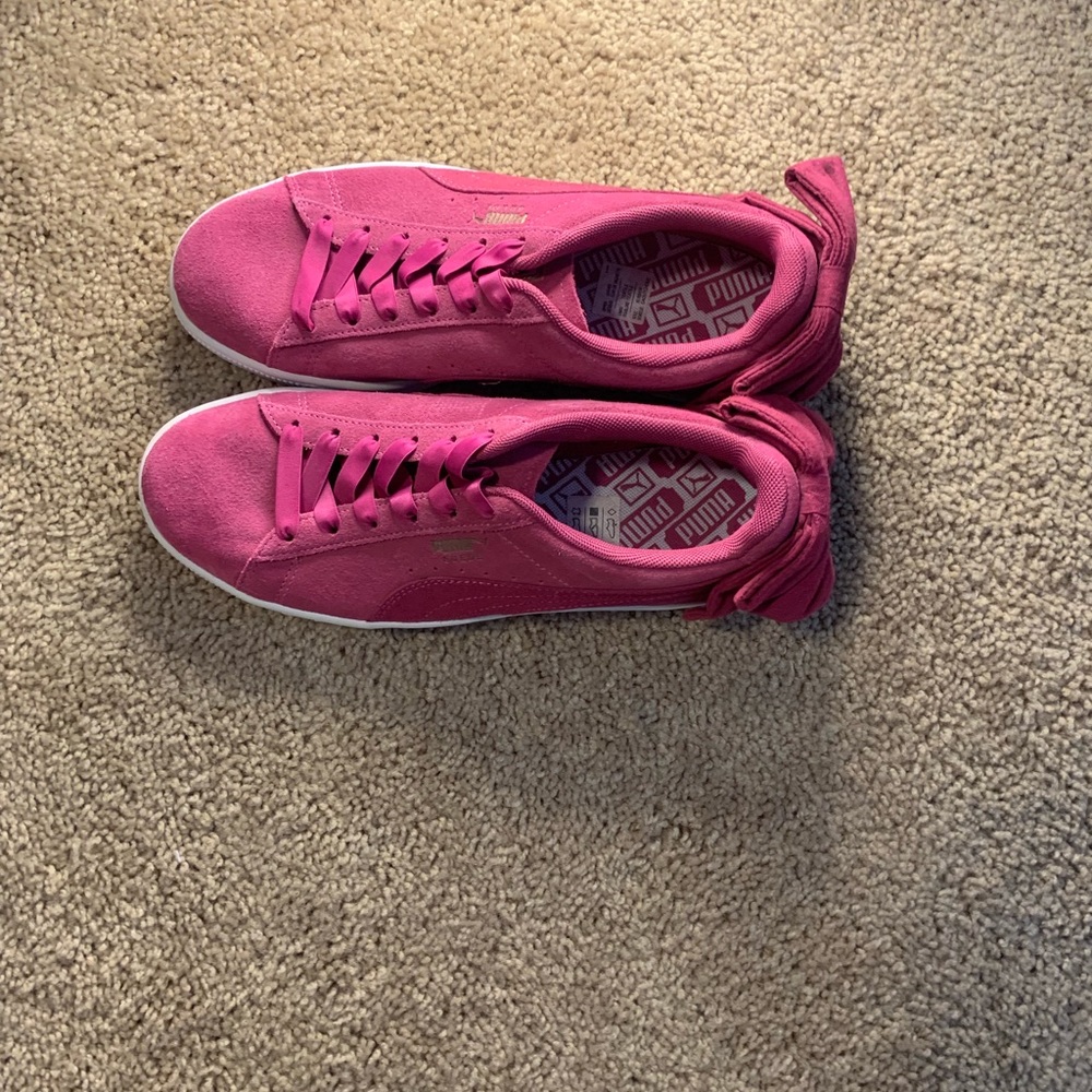 Puma Pink suede sneakers